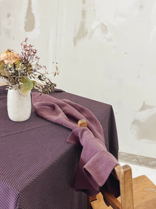LA NAPPE FESTIVE - Carreaux - Navy & Burgundy
