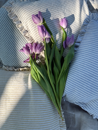 FRILL ORGANIC STRIPES CUSHION