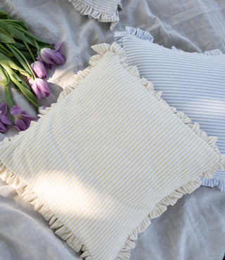 FRILL ORGANIC STRIPES CUSHION