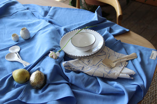 SERVIETTES DE TABLE VANILLE & BLUE