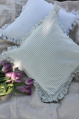 FRILL ORGANIC STRIPES CUSHION